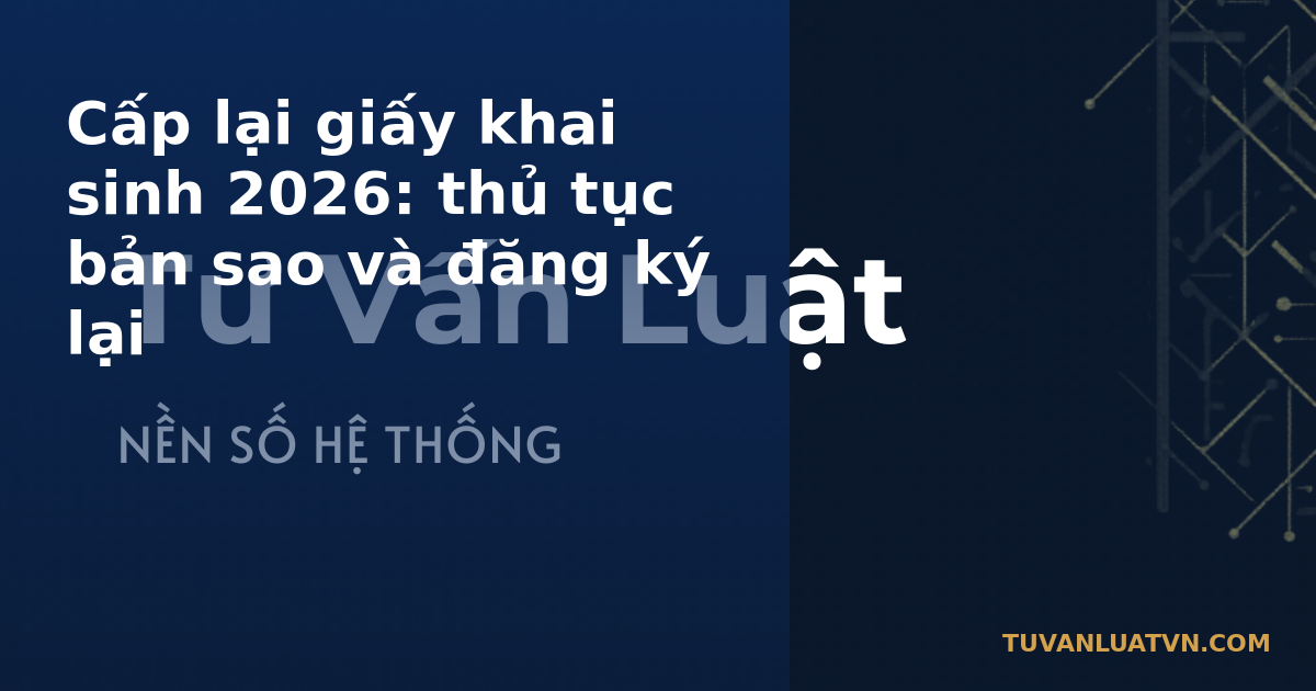 Cấp lại giấy khai sinh 2026: thủ tục bản sao và đăng ký lại