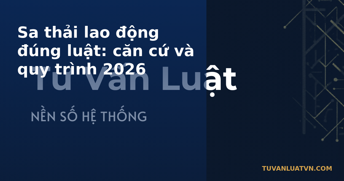 Sa thải lao động đúng luật: căn cứ và quy trình 2026