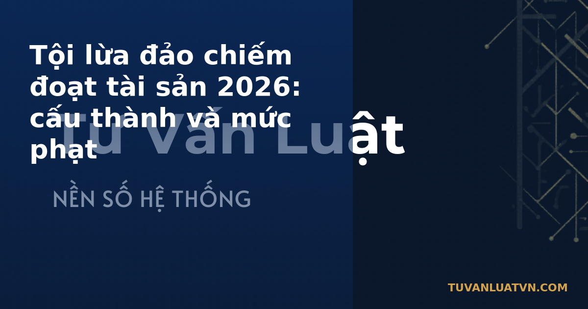 Tội lừa đảo chiếm đoạt tài sản 2026: cấu thành và mức phạt